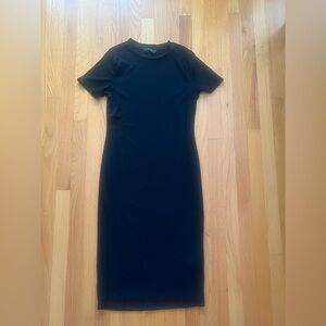 Black bodycon midi dress